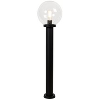 Staande buitenlamp zwart met heldere bol 100 cm IP44 - Sfera