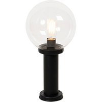 Staande buitenlamp zwart met heldere bol 50 cm IP44 - Sfera