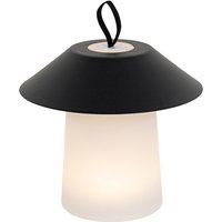 Tafellamp zwart incl. LED 3-staps dimbaar oplaadbaar - Ivan