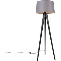 Tripod zwart met linnen kap Donkergrijs 45 cm - Tripod Classic