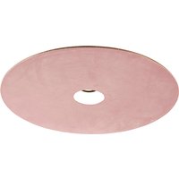 Velours platte lampenkap roze met goud 45 cm