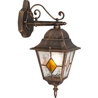 Vintage buiten wandlantaarn brons - Antigua Down