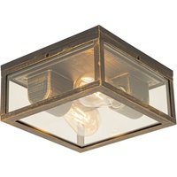 Vintage plafondlamp antiek goud IP44 2-lichts - Charlois