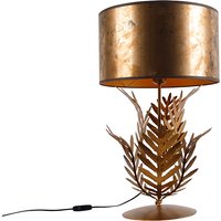 Vintage tafellamp goud met bronzen kap - Botanica