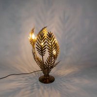 Vintage tafellamp large goud - Botanica