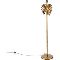 Vintage vloerlamp antiek goud 30 cm zonder kap - Linden