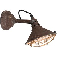 Vintage wand- en plafondlamp bruin kantelbaar - Barrack