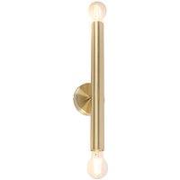 Vintage wandlamp goud 2-lichts -Tubi