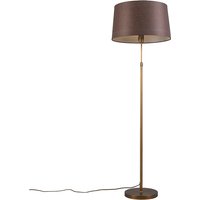Vloerlamp brons met bruine kap 45 cm verstelbaar - Parte