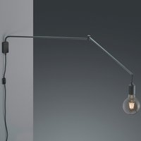 Wandlamp zwart verstelbaar met schakelaar - Cora