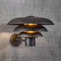 Nordlux Buitenwandlamp Kurnos zwart Ø 35 cm