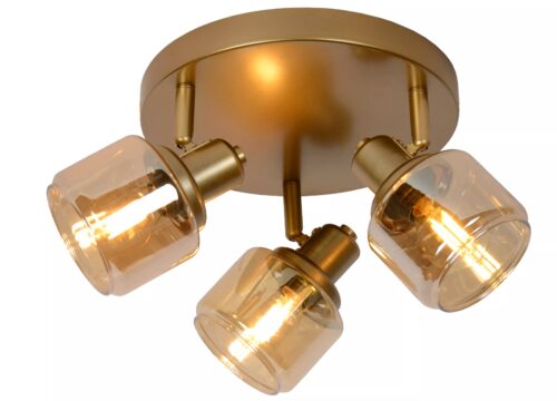 Lucide Bjorn - opbouwspot - Ø 38 x 14 cm - mat goud