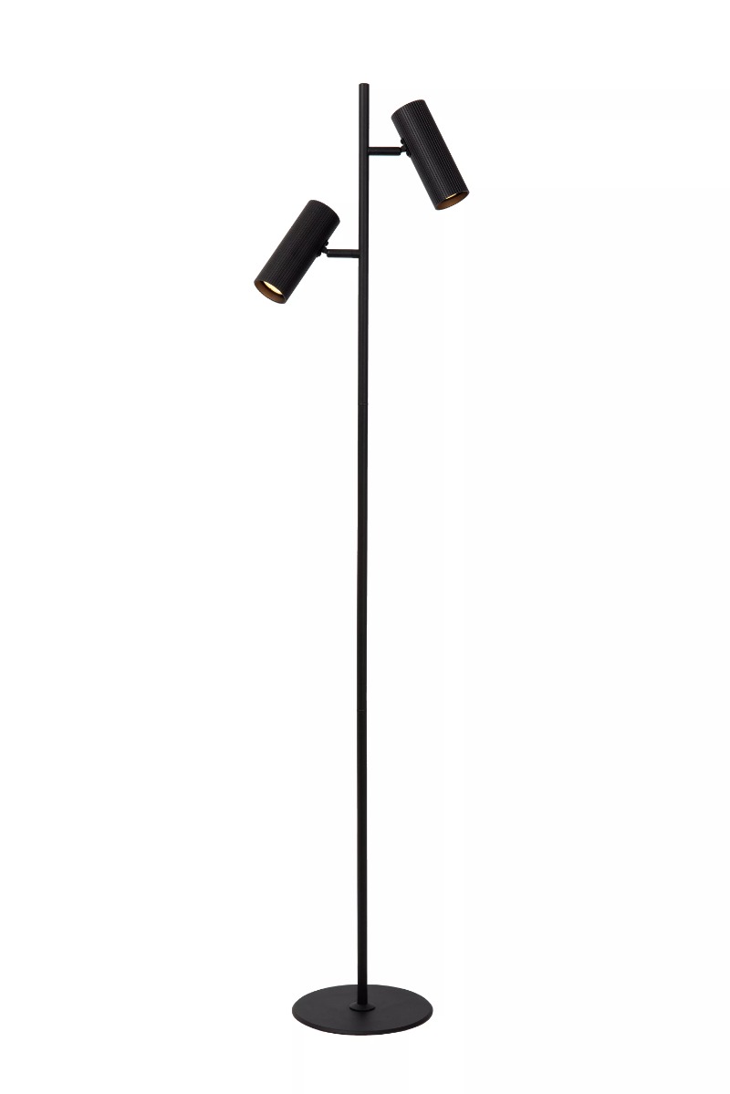 Lucide Clubs - vloerlamp - Ø 22 x 140 cm - zwart
