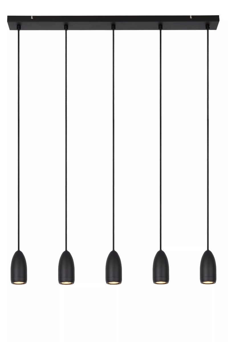 Lucide Evora 4L - hanglamp - 100 x 8 x 150 cm - zwart