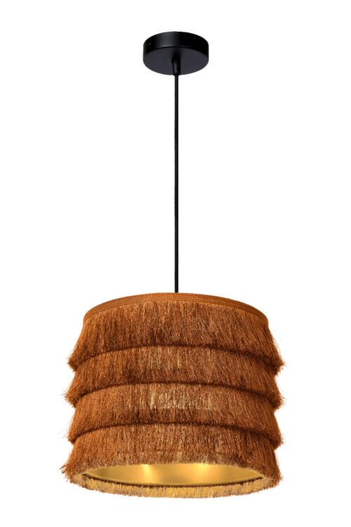 Lucide Extravaganza Togo - hanglamp - Ø 25 x 155 cm - okergeel