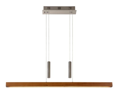 Lucide Geena - hanglamp - 100 x 8 x 155 cm - 30W dimbare LED incl. - hout (laatste stuks!)