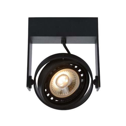 Lucide Griffon - plafondspot - 16 x 6 x 16 cm - 12W dimbare LED incl. - zwart