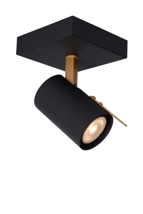 Lucide Grony - opbouwspot - 10 x 10 x 15 cm - 5W dimbare LED incl. - zwart
