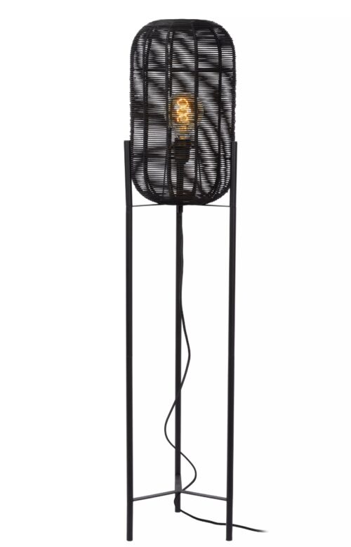 Lucide Hermine - vloerlamp - Ø 30 x 125 cm - zwart