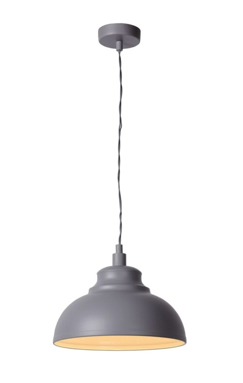 Lucide Isla - hanglamp - Ø 29 x 122 cm - grijs