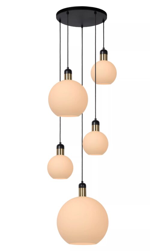 Lucide Julius - hanglamp - Ø 65 x 220 cm - opaal