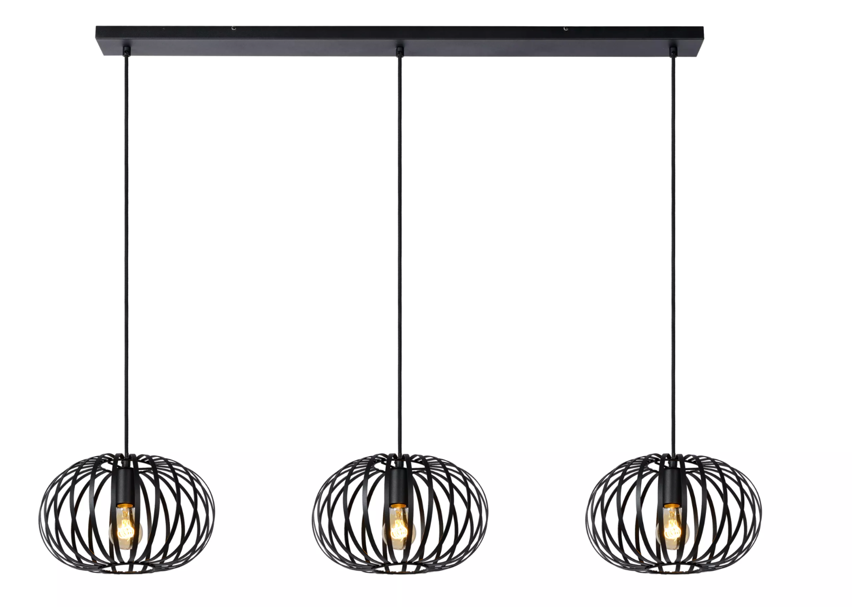 Lucide Manuela - hanglamp - 128 x 30 x 151 cm - zwart