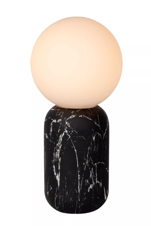 Lucide Marbol - tafellamp - Ø 15 x 32cm - zwart marmer