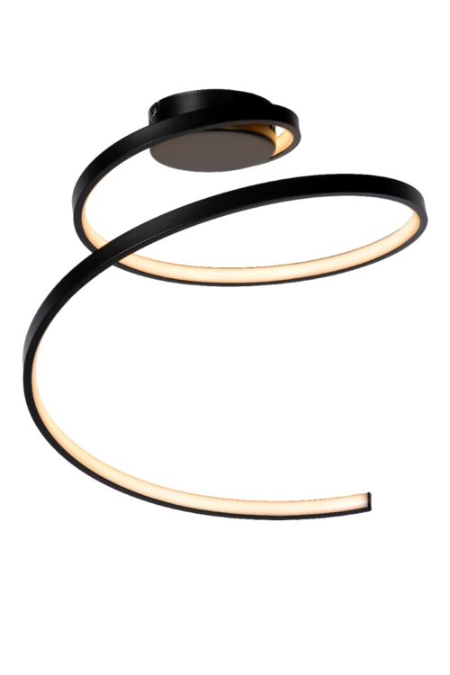 Lucide Maxence - Ø 46 x 35 cm - 24W LED incl. - 3 stappen dimbaar - zwart