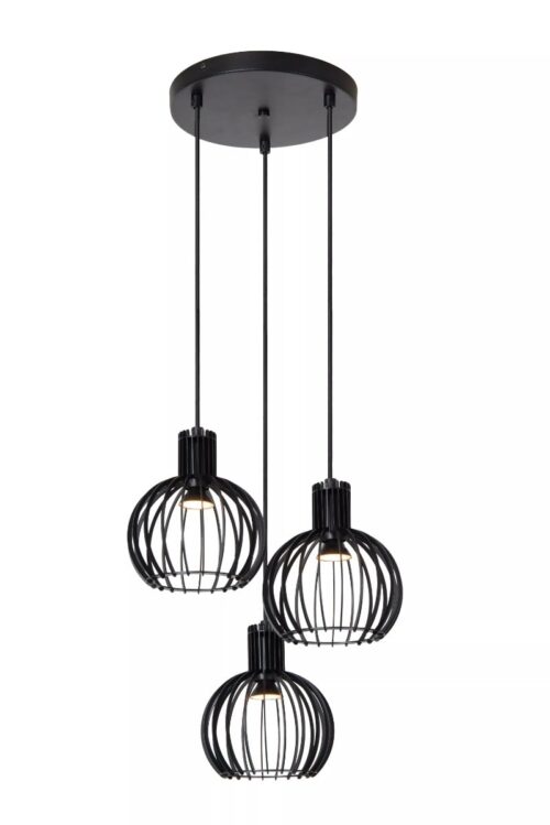 Lucide Mikaela - hanglamp - Ø 32 x 170 cm - zwart