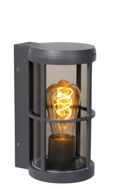 Lucide Navi - buitenwandlamp - 12 x 15 x 23 cm - IP54 - antraciet