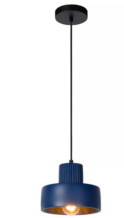 Lucide Ophelia - hanglamp - Ø 20 x 150 cm - blauw