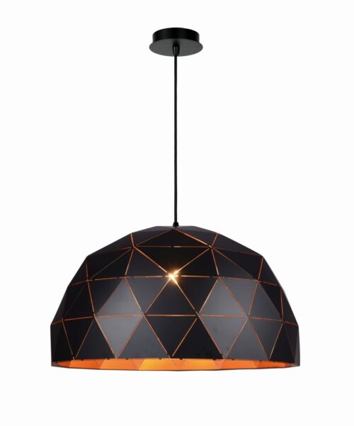Lucide Otona - grote hanglamp - Ø 60 x 160 cm - zwart