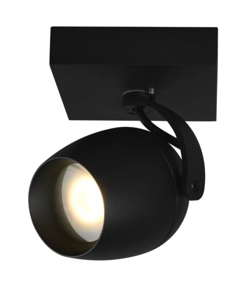 Lucide Preston - plafondspot badkamer - 10 x 10 cm - IP44 - zwart