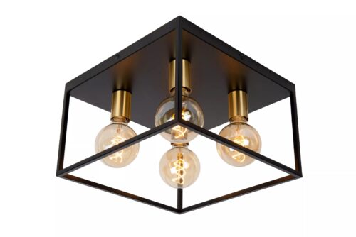 Lucide Ruben - plafondlamp - 36 x 36 x 22 cm - zwart