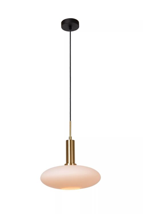 Lucide Singala - hanglamp - Ø 30 x 169 cm - opaal en goud