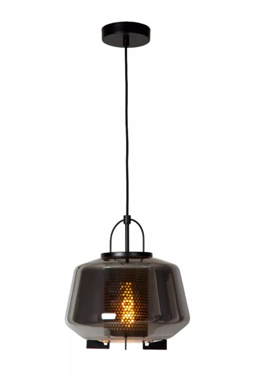 Lucide Siska - hanglamp - Ø 30 x 166 cm - zwart gerookt