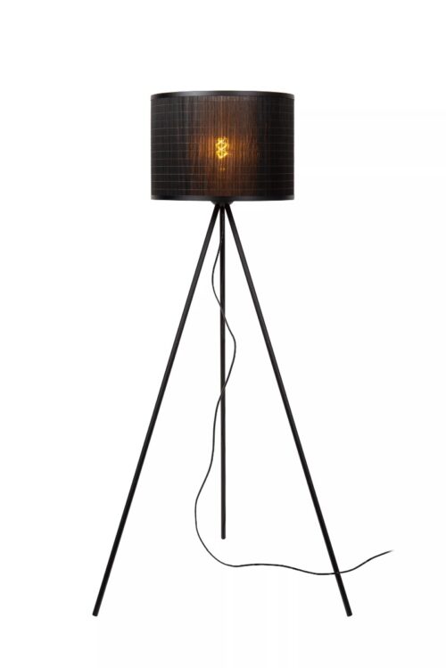Lucide Tagalog - vloerlamp - Ø 55 x 142 cm - zwart