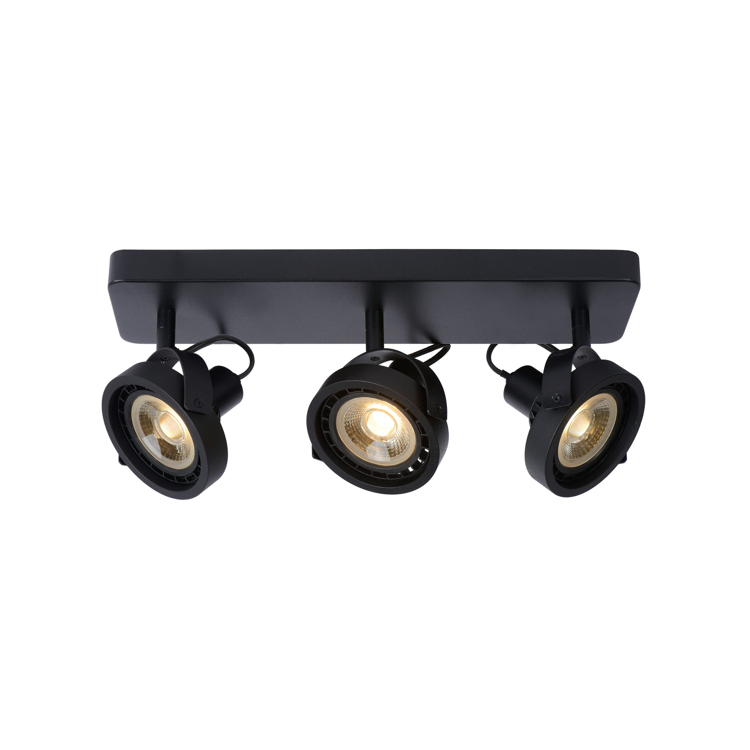 Lucide Tala LED - opbouwspot 3L - 45 x 12 x 20 cm - 3 x 12W dimbare LED incl. - zwart