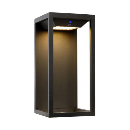 Lucide Tenso Solar - buiten wandlamp met sensor op zonne-energie - 15 x 14 x 29 cm - 2