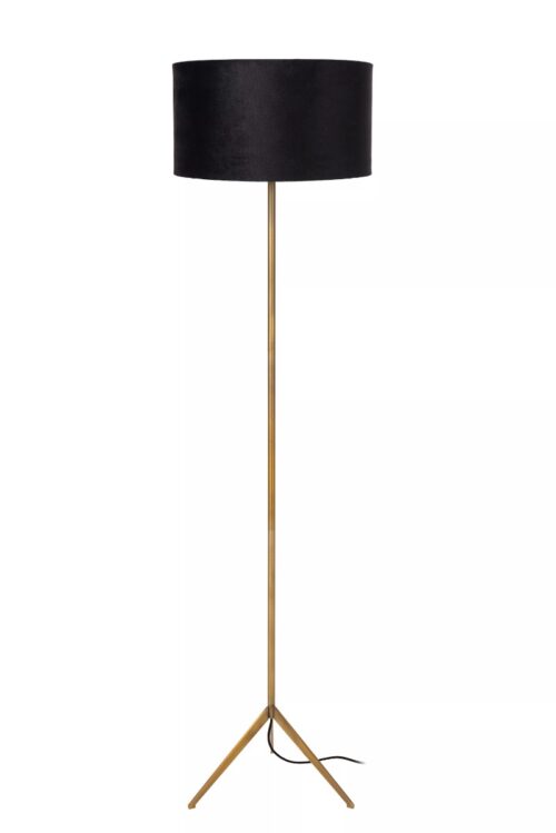 Lucide Tondo - vloerlamp - Ø 38 x 147 cm - zwart met goud