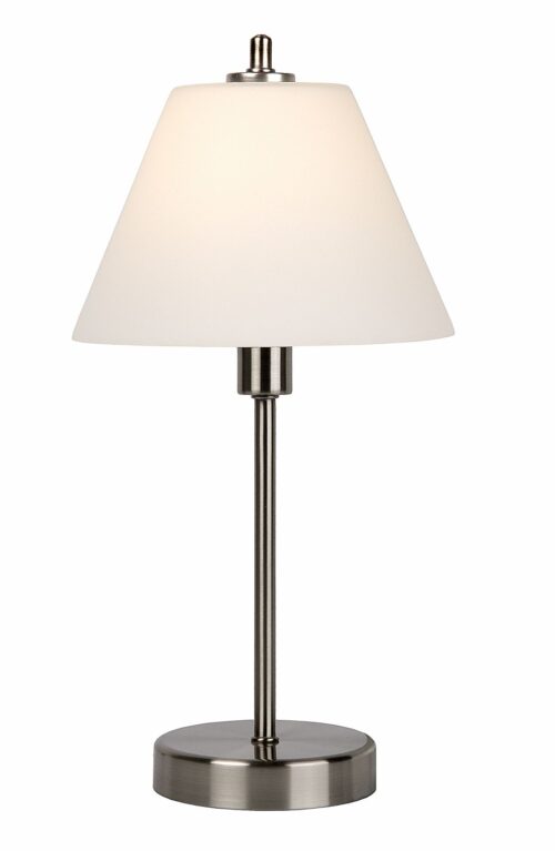 Lucide Touch Two - tafellamp - 42 cm - satijn chroom