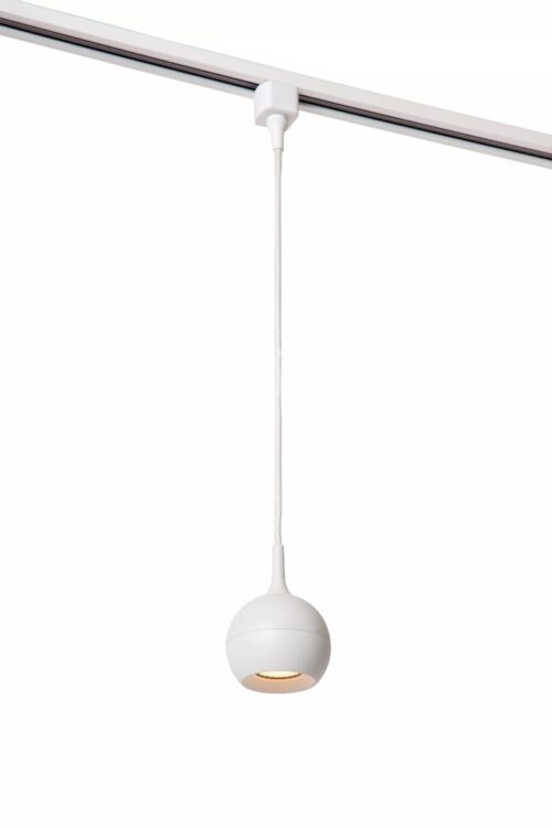 Lucide Track Favori Hanglamp - Ø 9 x 145 cm - 1-fase Railsysteem - wit