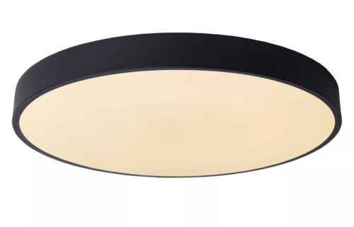 Lucide Unar - plafondverlichting - Ø 50 x 5 cm - 36W dimbare LED incl. - 3 stappen dimmer - zwart