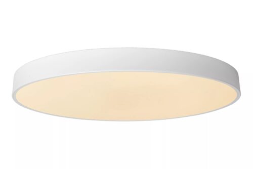Lucide Unar - plafondverlichting - Ø 60 x 5 cm - 60W dimbare LED incl. - 3 stappen dimmer - wit