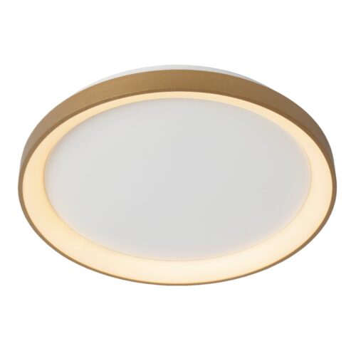 Lucide Vidal - plafondverlichting - Ø 48 x 6 cm - 38W LED incl. - mat goud/messing