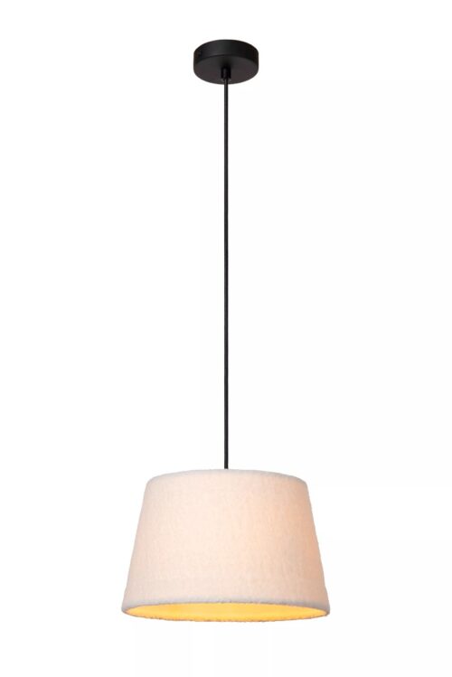 Lucide Woolly - hanglamp - Ø 28 x 150 cm - beige