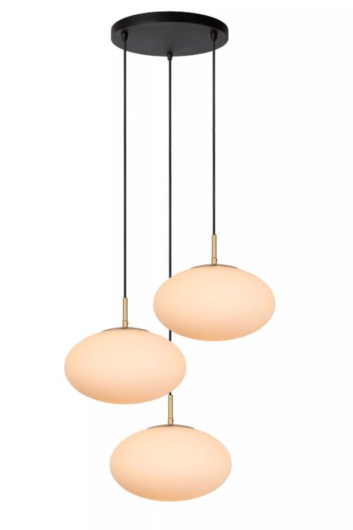 Lucide Elysee - hanglamp - Ø 55 x 150 cm - zwart